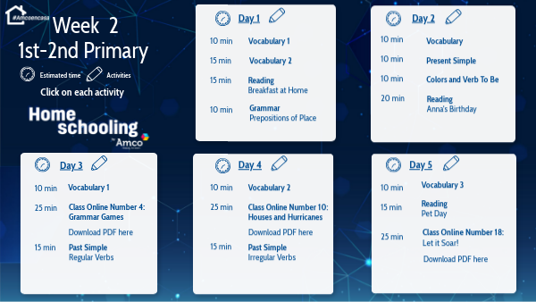 Planning Week 2 - 1st-2nd | Genially