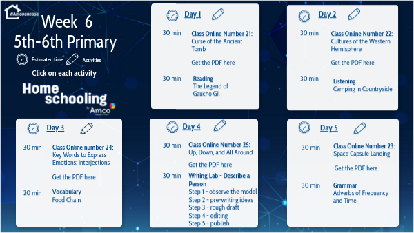 Planning Week 6 - 5th-6th