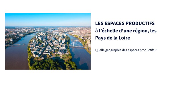 Les espaces productifs