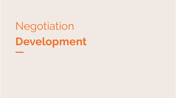 Negotiation Development | Genially