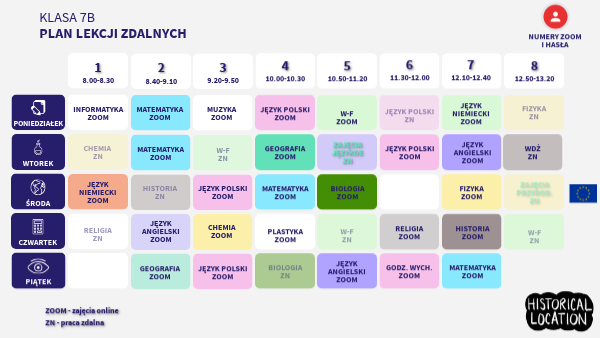 Szkoła 279 Plan Lekcji 7b