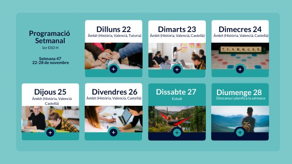 Programació setmana 47 | Genially