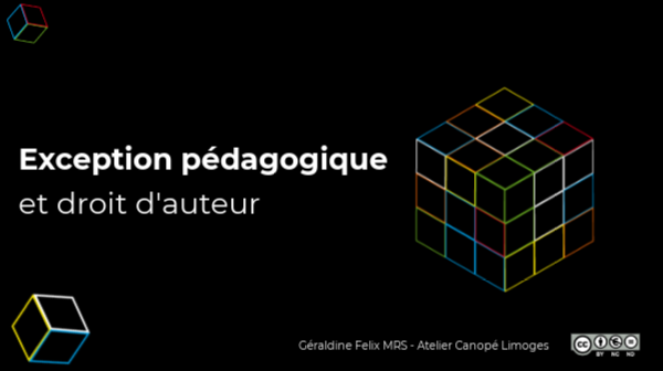 Exception pédagogique et droit d'auteur | Genially