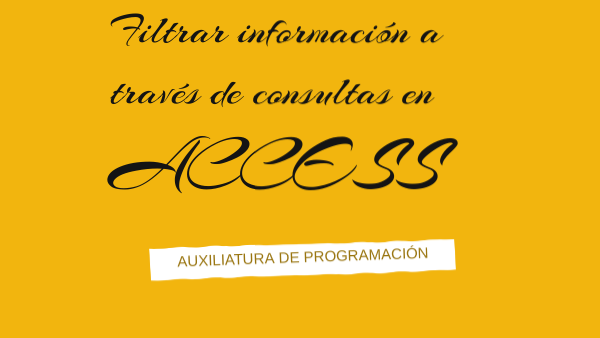consultas en access | Genially