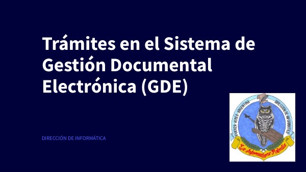 Trámites en GDE