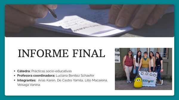 Informe final - Proyecto Rememorar | Genially