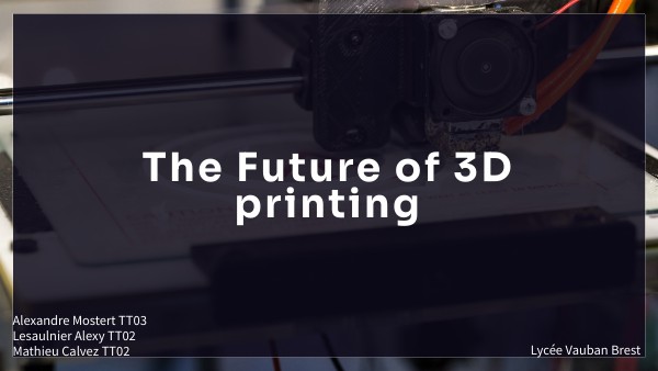 The Future of 3D printing | Genially