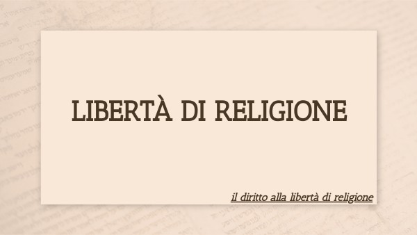 Non C'è Più Religione Significato Brunilde Anastasi-religione-Libertà di religione
