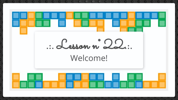 Lesson n°22- 3rd year