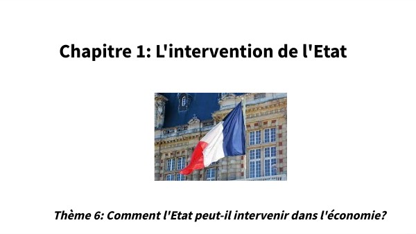 Chapitre 1: L'intervention de l'Etat | Genially