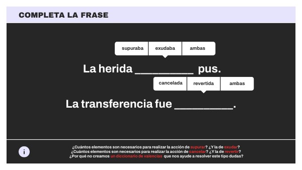 ¡Completa las frases!