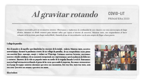 Al gravitar rotando