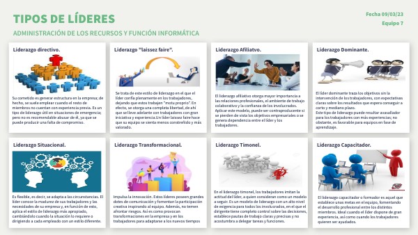 TIPOS DE LÍDERES. | Genially