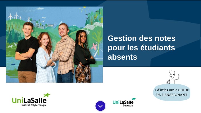 Gestion des notes pour les étudiants absents | Genially
