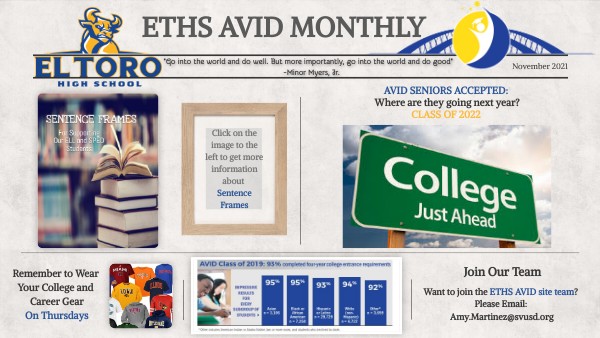 ETHS AVID November 2021 | Genially