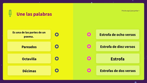 UNE PALABRAS (La estrofa)