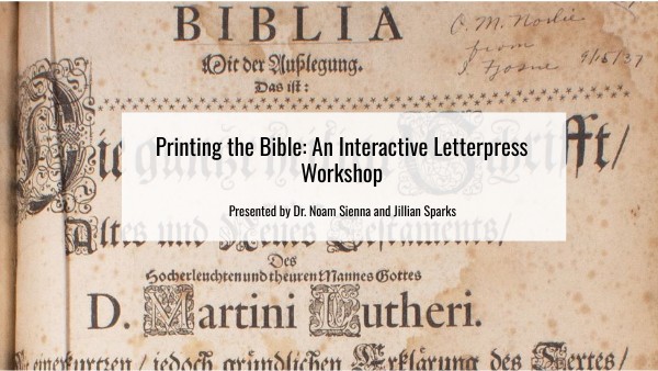 Printing the Bible event