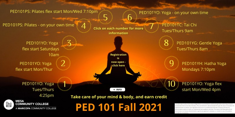Fall 2021 PED101 Wellness offerings | Genially