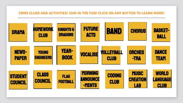 CRMS Clubs and Activities Guide | Genially