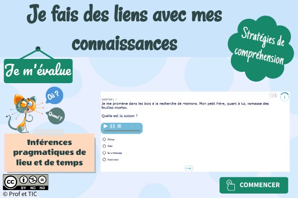 Inférences (lieu et temps) je m'évalue : évaluation formative | Genially