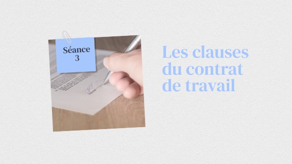 Copie - les clauses du contrat 2023 de travail | Genially