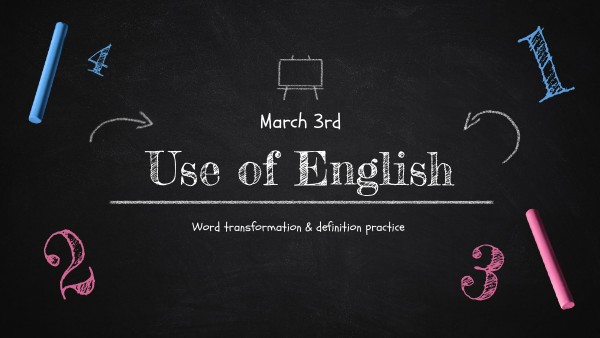Word Transformation Practice | Genially