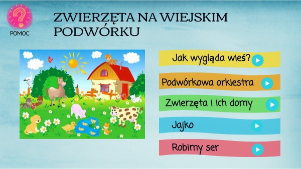 Zwierzęta na wiejskim podwórku
