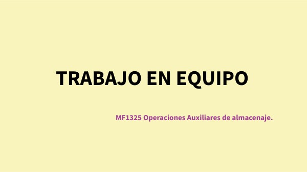 TRABAJO EN EQUIPO
