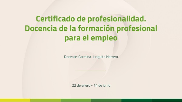 Presentación CP Docencia de la formación profesional para el empleo ...