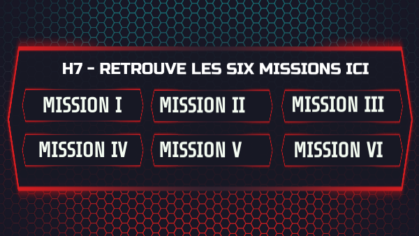 H7 - Liens vers missions | Genially