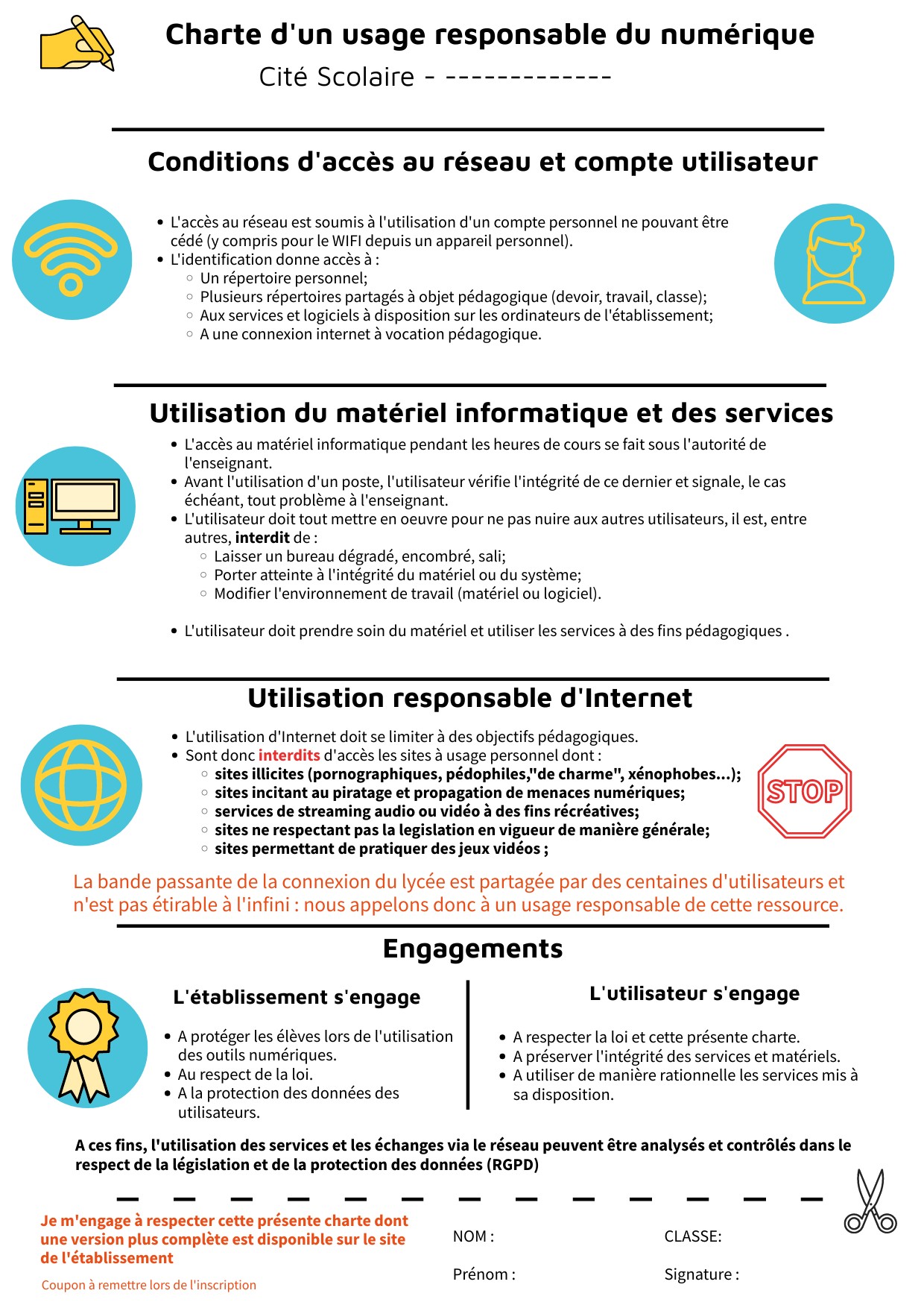 Copie - Charte info version carnet | Genially