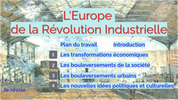 L'europe De La Révolution Industrielle Page De Garde Europe Révolution Industrielle | Genially