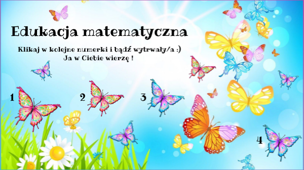Edukacja matematyczna, środa 1 kwietnia
