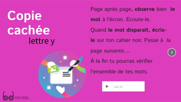 Copie cachée lettre y=ii