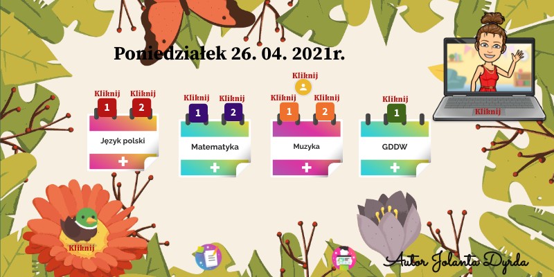 26. 04. 21r. - poniedziałek | Genially