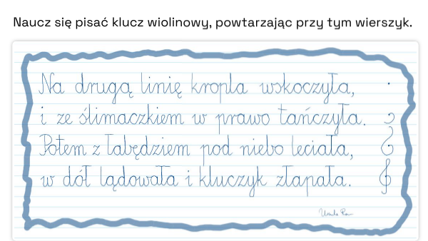 Literę ę Piszemy W Zakończeniach Piszemy klucz wiolinowy | Genially