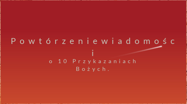 powtórzenie wiadomości