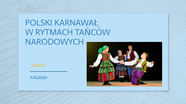 Sprawdzian Z Tańców Narodowych Kl 5