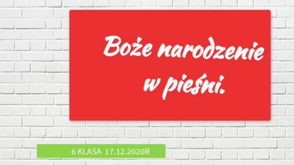 6 klasa Boże narodzenie