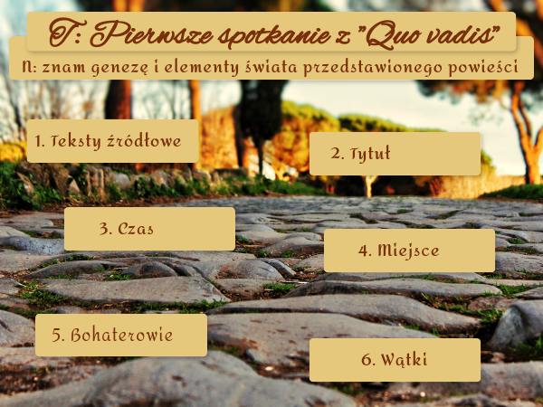 Quo vadis-lekcja 1 | Genially
