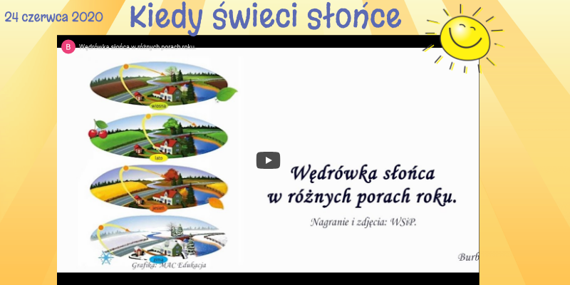 24.06 Kiedy świeci słońce