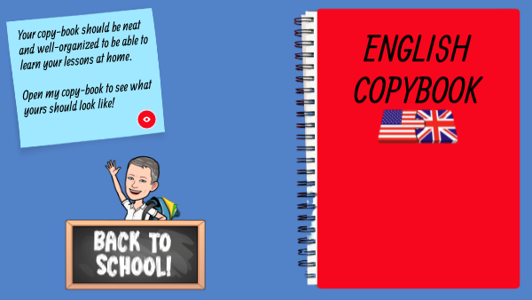English Copybook Page De Garde MyEnglishCopyBook
