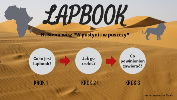 Konspekt Lekcji W Pustyni Iw Puszczy Lapbook "W pustyni i w puszczy" | Genially