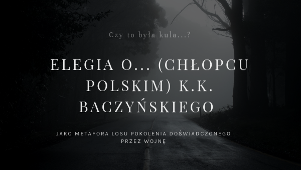 Elegia O Chłopcu Polskim Notatka Elegia o... (chłopcu polskim)