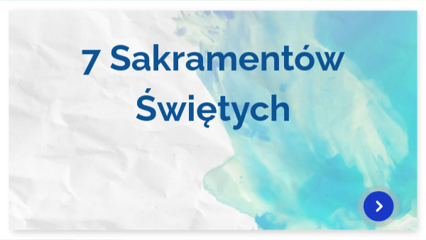 Siedem sakramentów | Genially