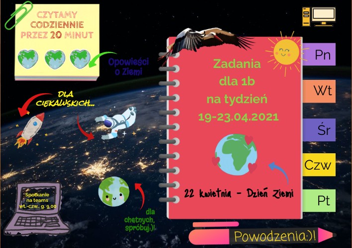 zadania dla 1b na tydzień 19-23.04.2021 | Genially