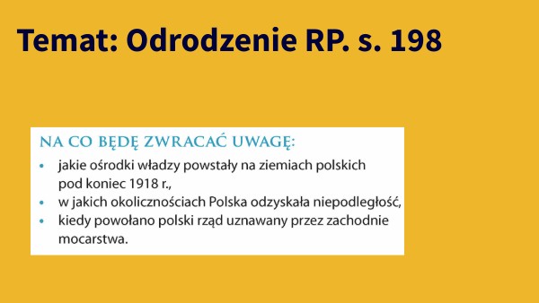 Odrodzenie RP | Genially