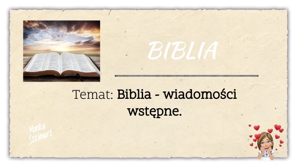 Biblia Wiadomości Wstępne Sprawdzian 1 Tech