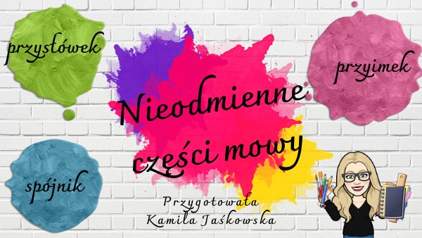 Odmienne I Nieodmienne Części Mowy Sprawdzian Nieodmienne części mowy | Genially