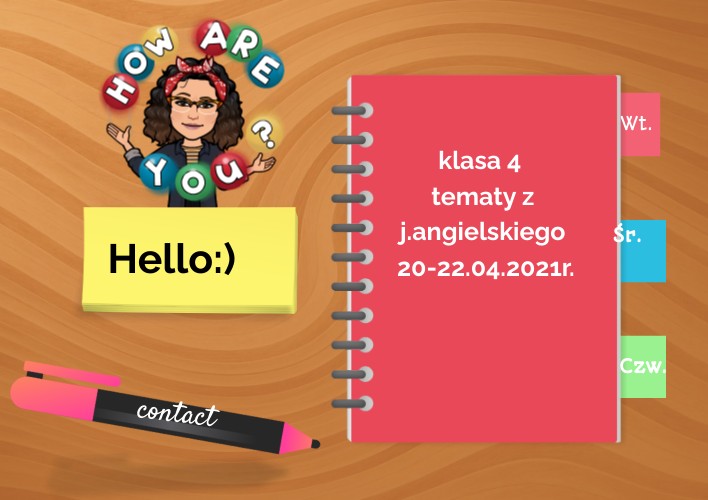 English Class About Me Klasa 4 Sprawdzian - klasa 4 - u.7/ l.2-4 | Genially